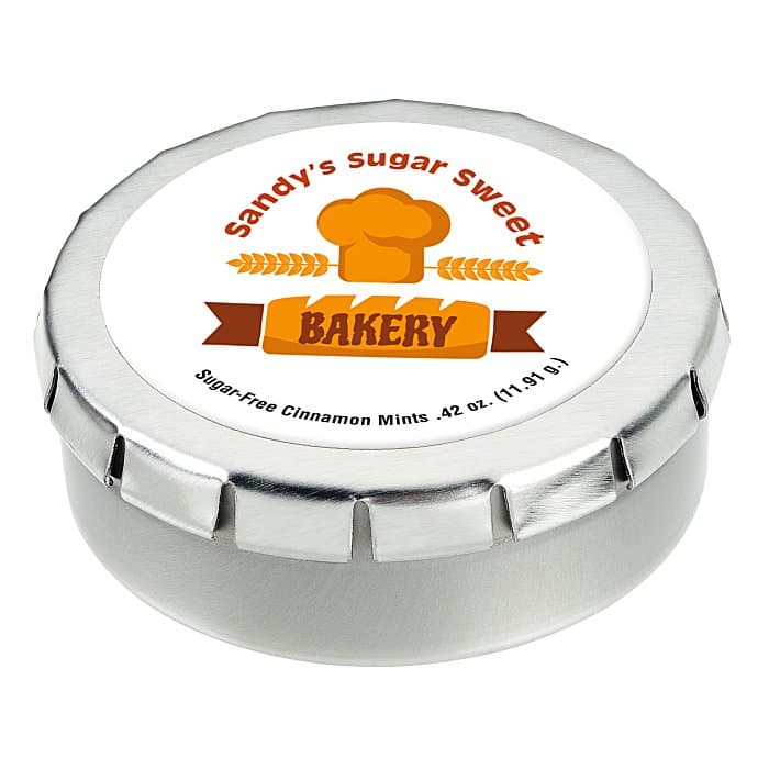 Round Mint Tin with Full Color Dome - 1-3/4 inches