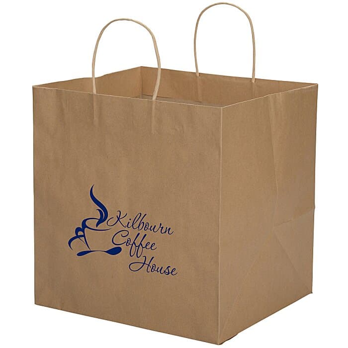 Brown Kraft Wide Gusset Paper Bag - 12 inches x 12 inches