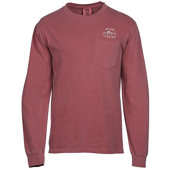 Comfort Colors Garment-Dyed 6.1-oz LS Pocket T-Shirt - Screen