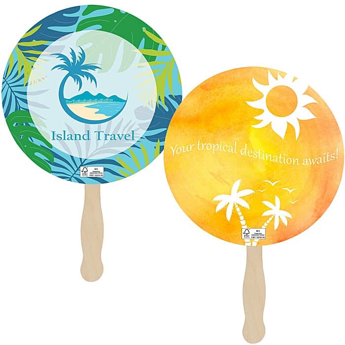 Sandwich Hand Fan - 8 inches Round