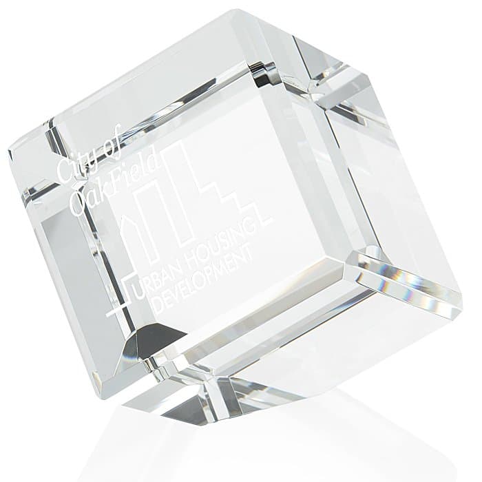 Crystal Corner Block Award - 2 inches