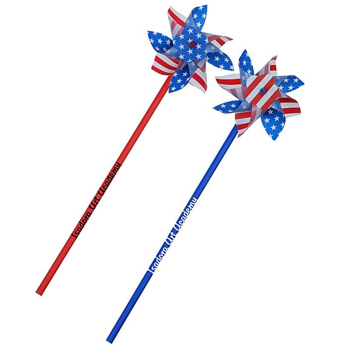 Patriotic Foil Pinwheel - 4 inches