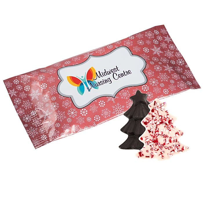 Peppermint Bark Shapes - 1/2 oz - Tree