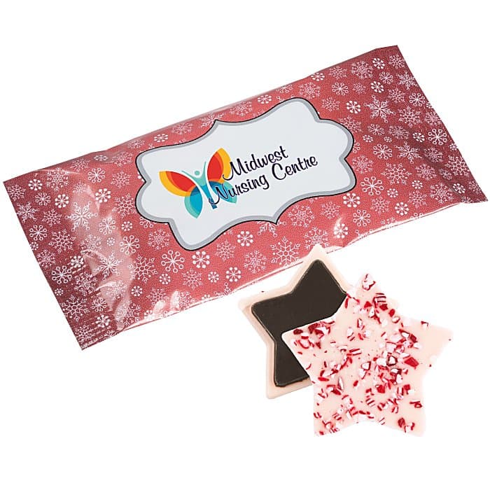 Peppermint Bark Shapes - 1/2 oz - Star
