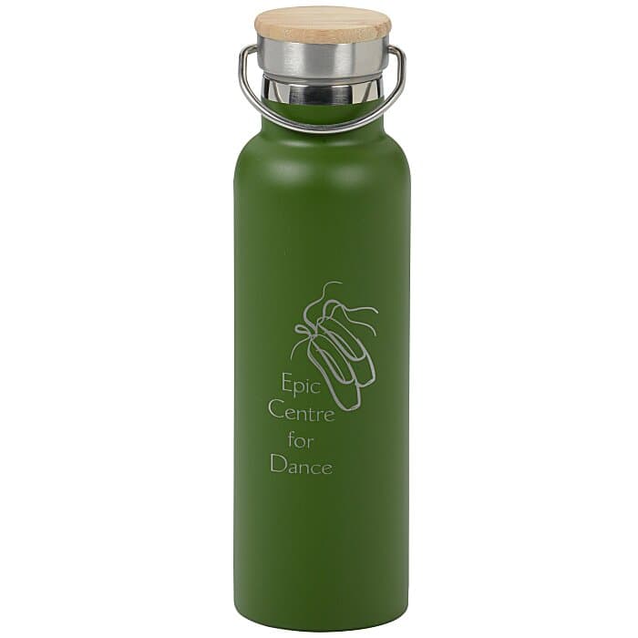 Accord Vacuum Bottle with Wood Lid - 21 oz - Laser Engraved