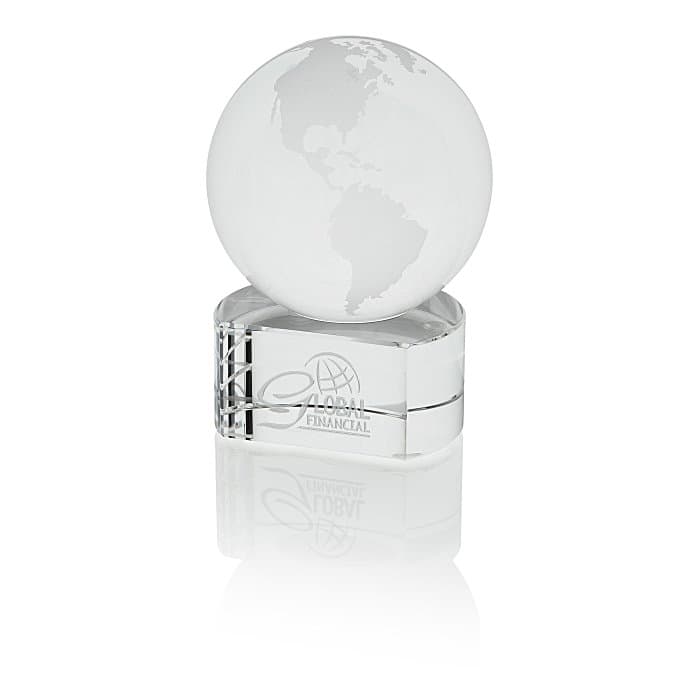 Crystal World Award - 3 inches