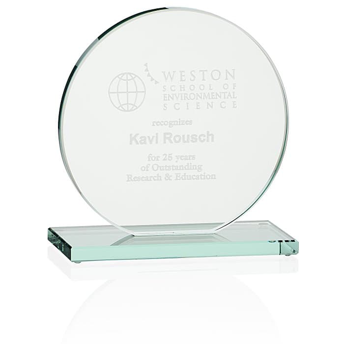Fellowship Jade Glass Award - 5 inches