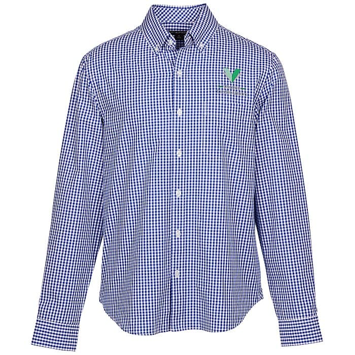 Gingham Broadcloth Easy Care Shirt - Men's