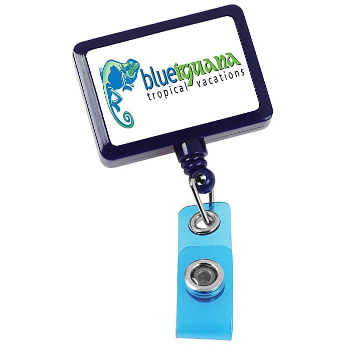 Jumbo Retractable Badge Holder - 40 inches - Rectangle - Opaque - Label