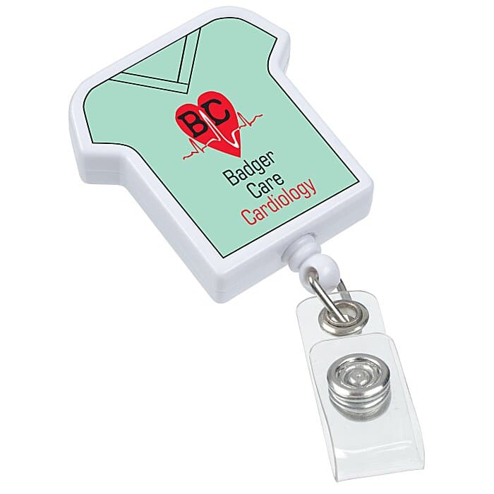 Jumbo Retractable Badge Holder - 40 inches - T-Shirt - Label