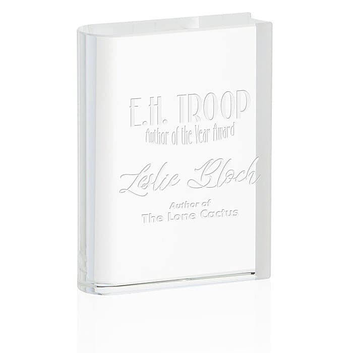 Crystal Book Award - 5 inches