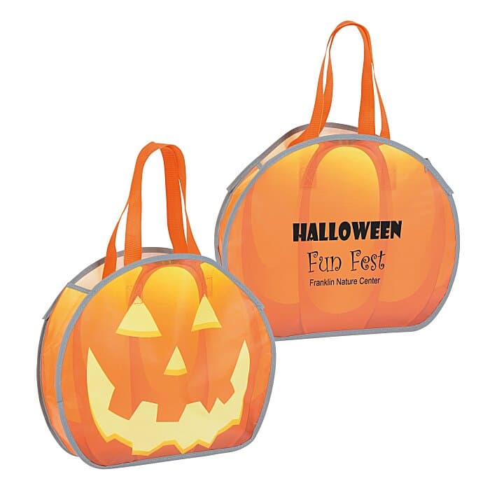 Reflective Halloween Pumpkin Tote