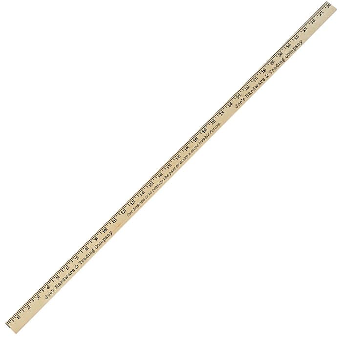 Natural Wood Yardstick - 1 1/8 inches x 1/4 inch