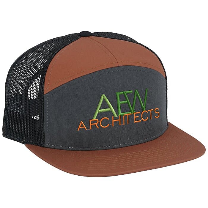 Richardson Seven-Panel Trucker Cap - Tri-Color