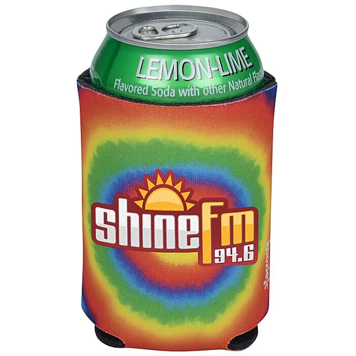 Koozie® Chill Collapsible Can Cooler - Tie-Dye Bullseye