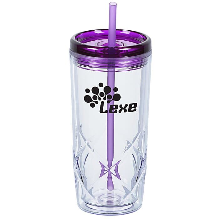 Refresh Simplex Tumbler with Straw - 16 oz - Clear