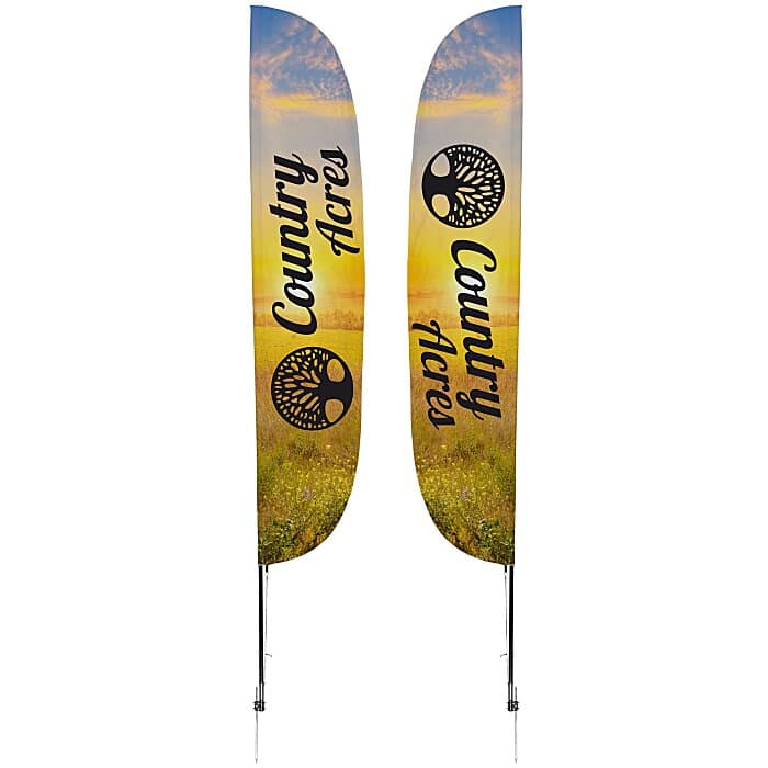 Outdoor Stadium Flutter Sail Sign - 15' - Two Sided