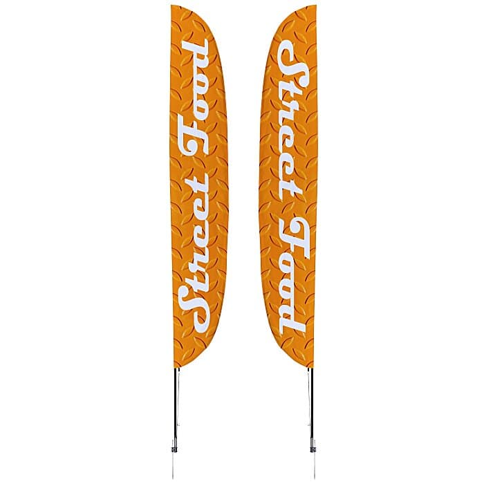 Outdoor Stadium Flutter Sail Sign - 18' - Two Sided