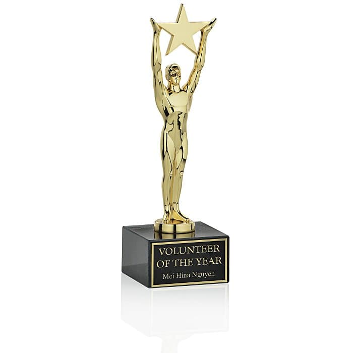 Star Achievement Cast Metal Award - 8 3/4 inches
