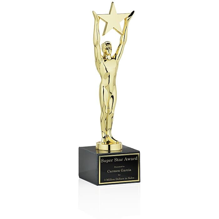 Star Achievement Cast Metal Award - 14 inches