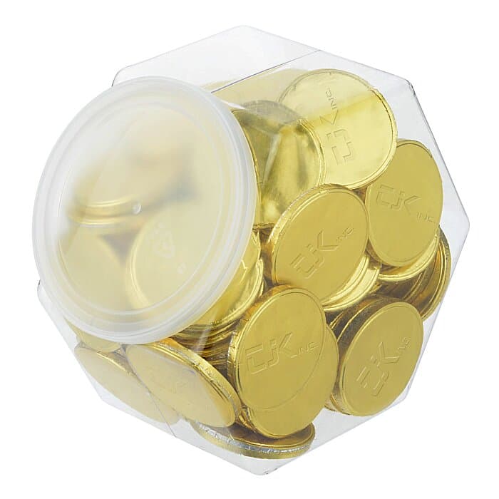 Tub of Chocolate Coins - 85-Piece