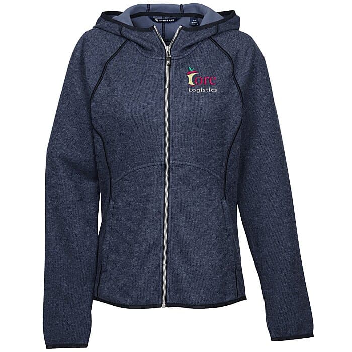 Cutter & Buck Sweater Knit Hooded Fleece Jacket - Ladies'