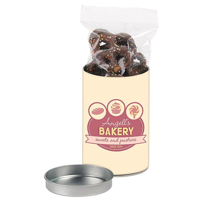 Pretzel Snack Tube - 4 inches - Milk Chocolate Sprinkled