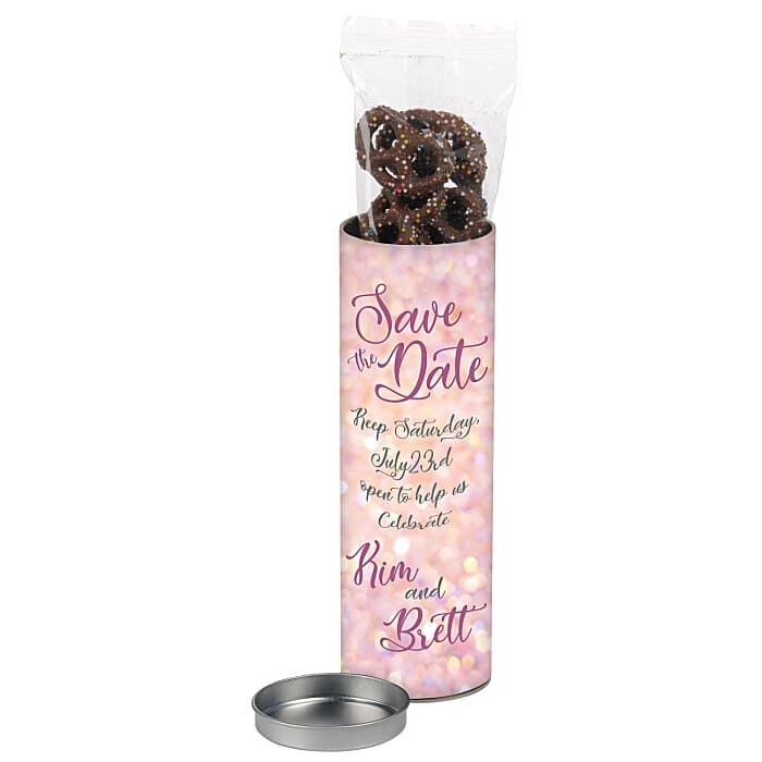 Pretzel Snack Tube - 8 inches - Milk Chocolate Sprinkled