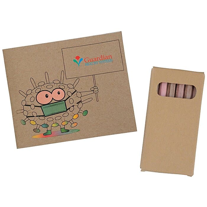 Kid's Coloring Book To-Go Set - Stay Healthy - Full Color
