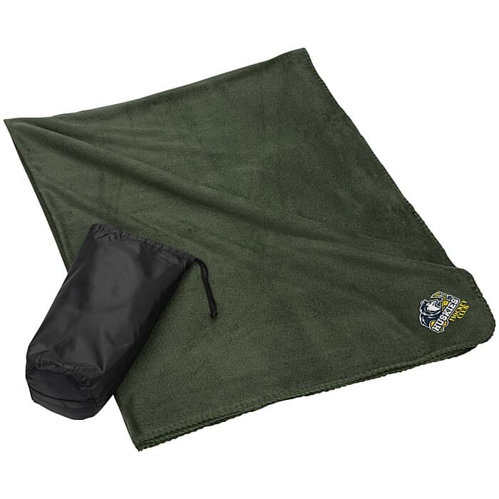 Fleece Blanket with Pouch