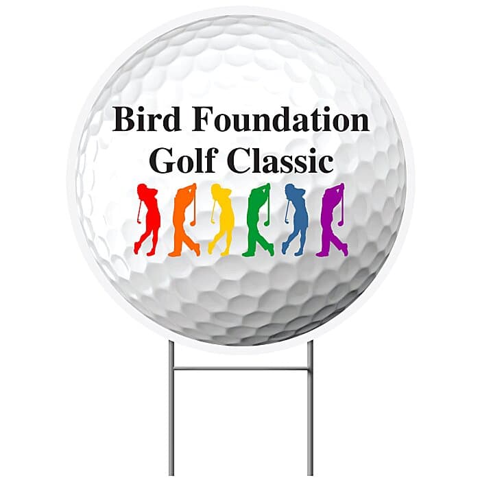 Sport Yard Sign - Golf Ball - 24 inches x 24 inches