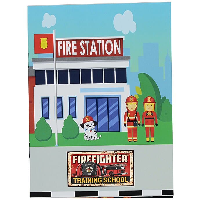 Kid's Reusable Sticker Activity Book - Fire Station
