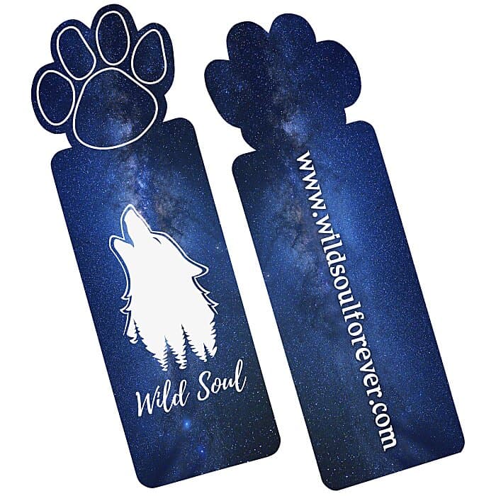 Full Color Paper Bookmark - Paw