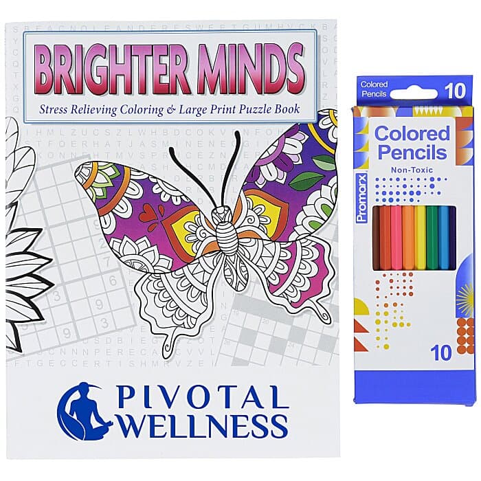 Brighter Minds Puzzle & Coloring Book - Set