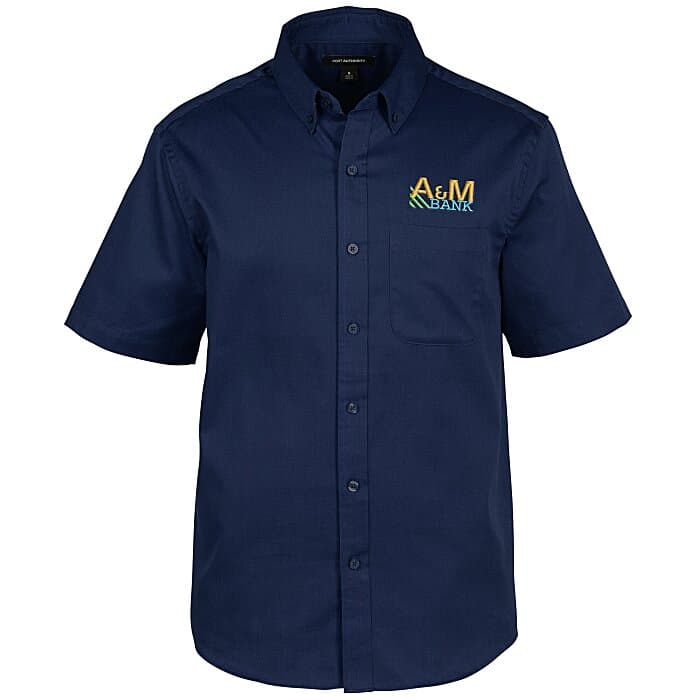 Stain Repel Short Sleeve Twill Shirt - Men's