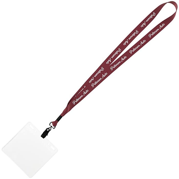 Economy Lanyard - 3/4 inches with Vinyl ID Holder