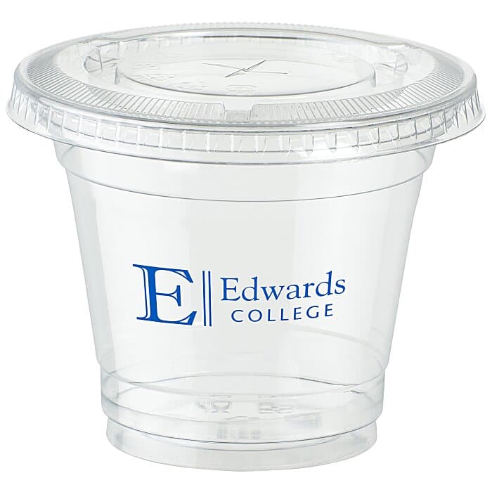 Clear Soft Plastic Cup with Lid - 9 oz