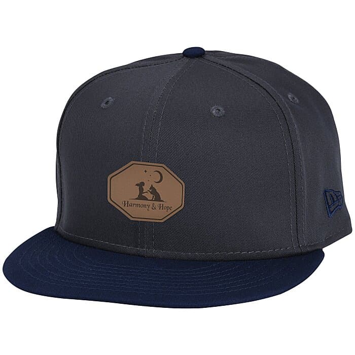 New Era Flat Bill Snapback Cap - Laser Engraved Patch