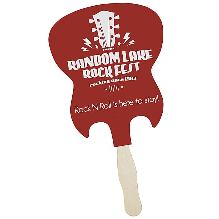 Kraft Back Hand Fan - Guitar