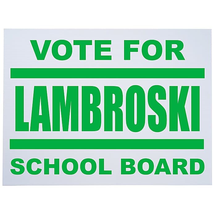Corrugated Plastic Yard Sign Graphic - 18 inches x 24 inches