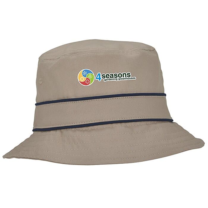 Cotton Bucket Hat with Trim