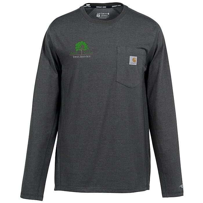 Carhartt Force Long Sleeve Pocket T-Shirt - Embroidered
