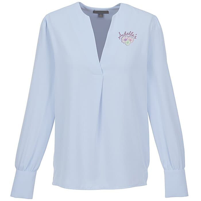 Brooks Brothers Open Neck Satin Blouse - Ladies'