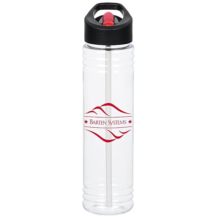 Clear Impact Adventure Bottle with Two-Tone Flip Straw Lid - 32 oz