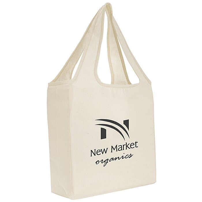 Cotton Sheeting Fold Up Tote