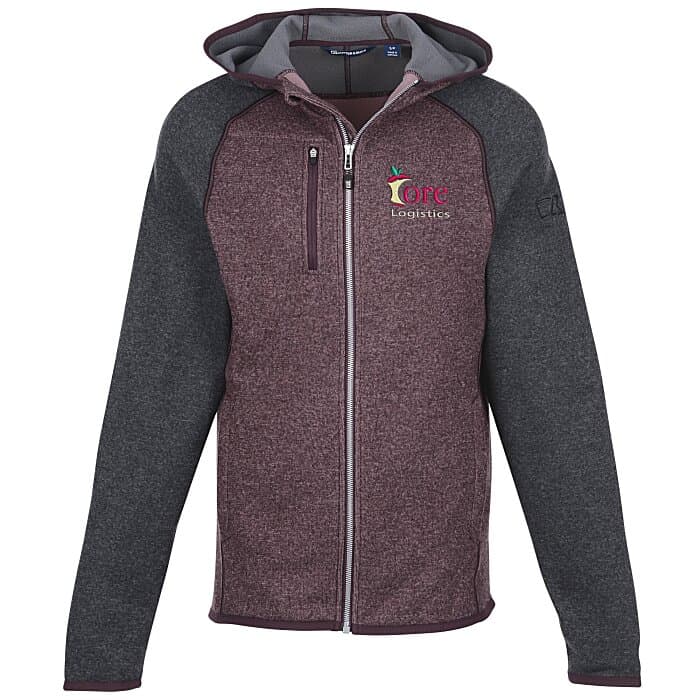 Cutter & Buck Sweater Knit Hooded Fleece Jacket - Men's