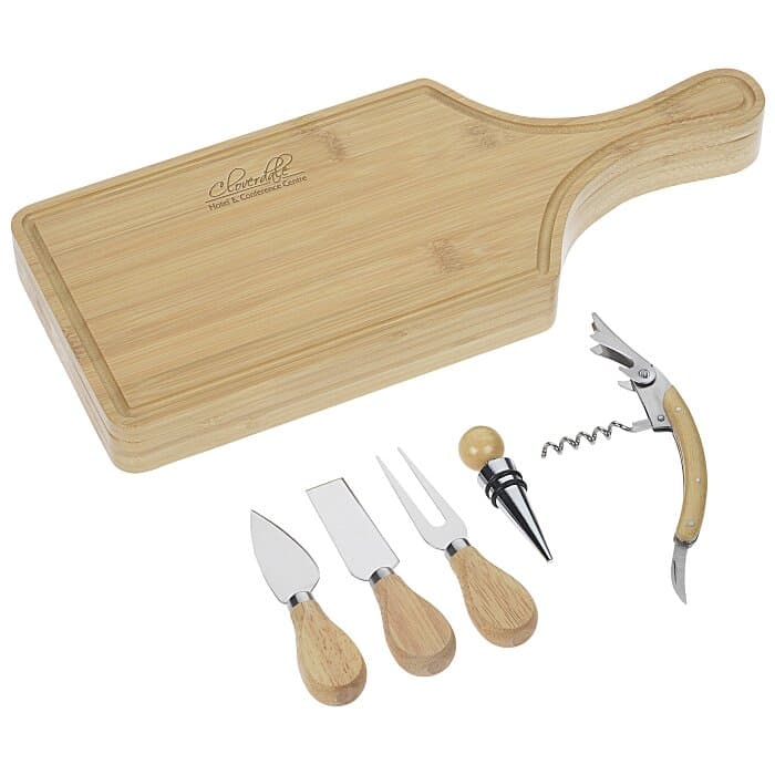 6-Piece Bamboo Wine & Cheese Board