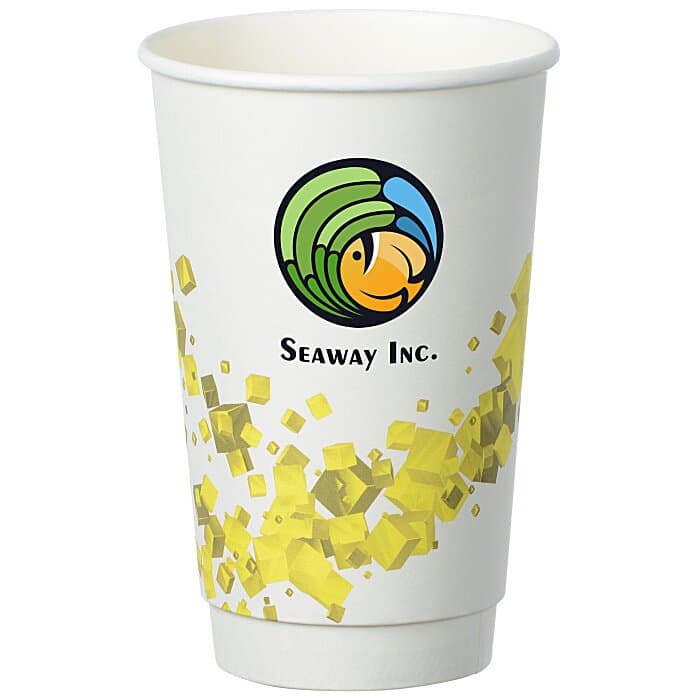 Cubes Floating Full Color Insulated Paper Cup - 16 oz