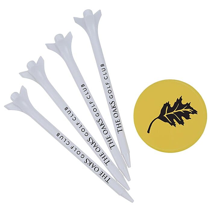 Three Prong Tee Pack with Ball Marker - 3 1/4 inches