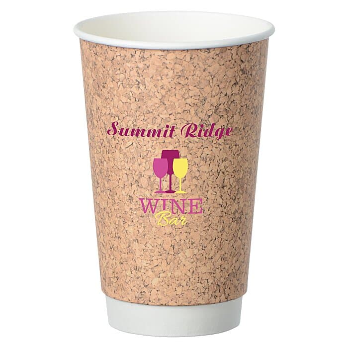 Cork Full Color Insulated Paper Cup - 16 oz